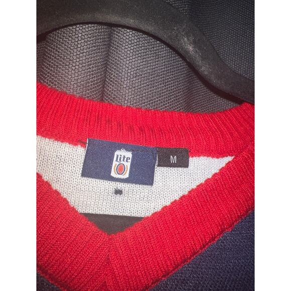 Ugly Christmas Sweater Xmas Vest Size Medium Miller Lite - Picture 2 of 3